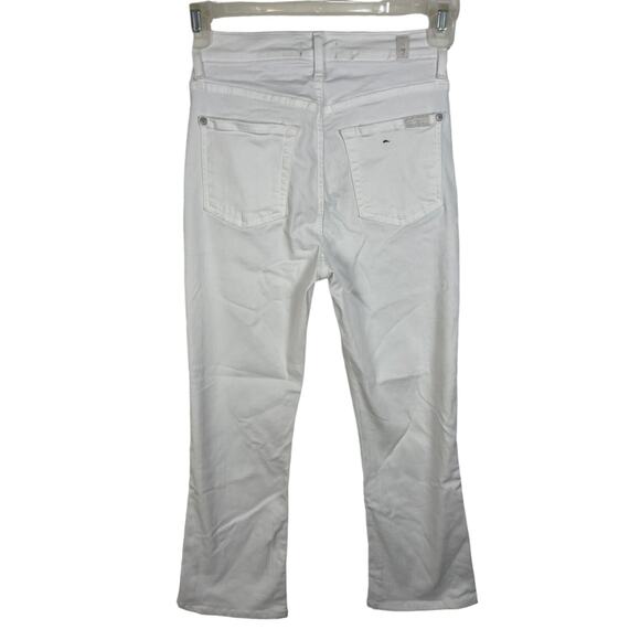 7 For all Mankind Womens High Waist Slim Kick White Jeans size 25 - Picture 2 of 7